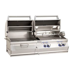 Fire Magic - Aurora A830i Gas/Charcoal Combo Built-In Grill