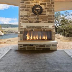 Stellar - Endulge Outdoor Open Hearth Double-Sided Gas Fireplace