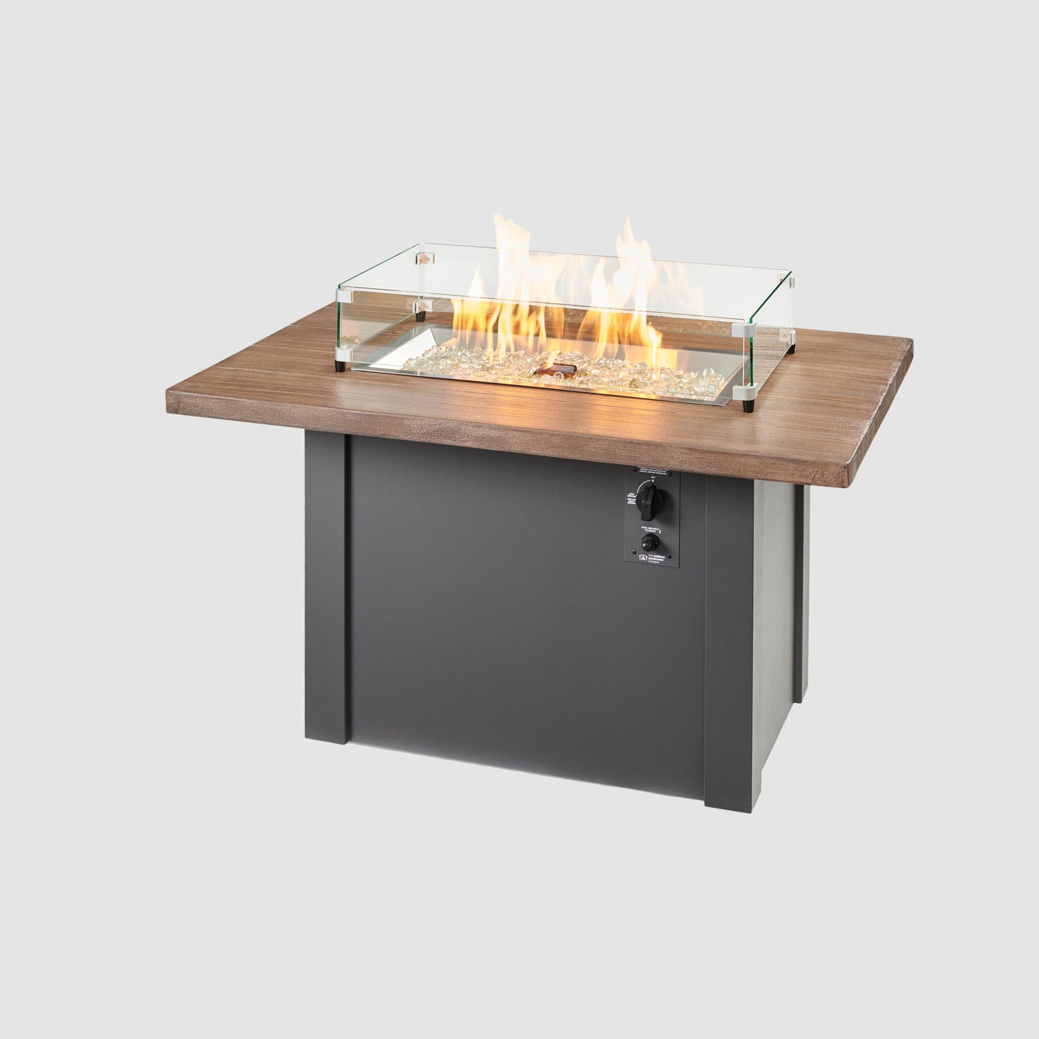 The Outdoor Greatroom Company Havenwood Rectangular Gas Fire Pit Table 44" - Image 4