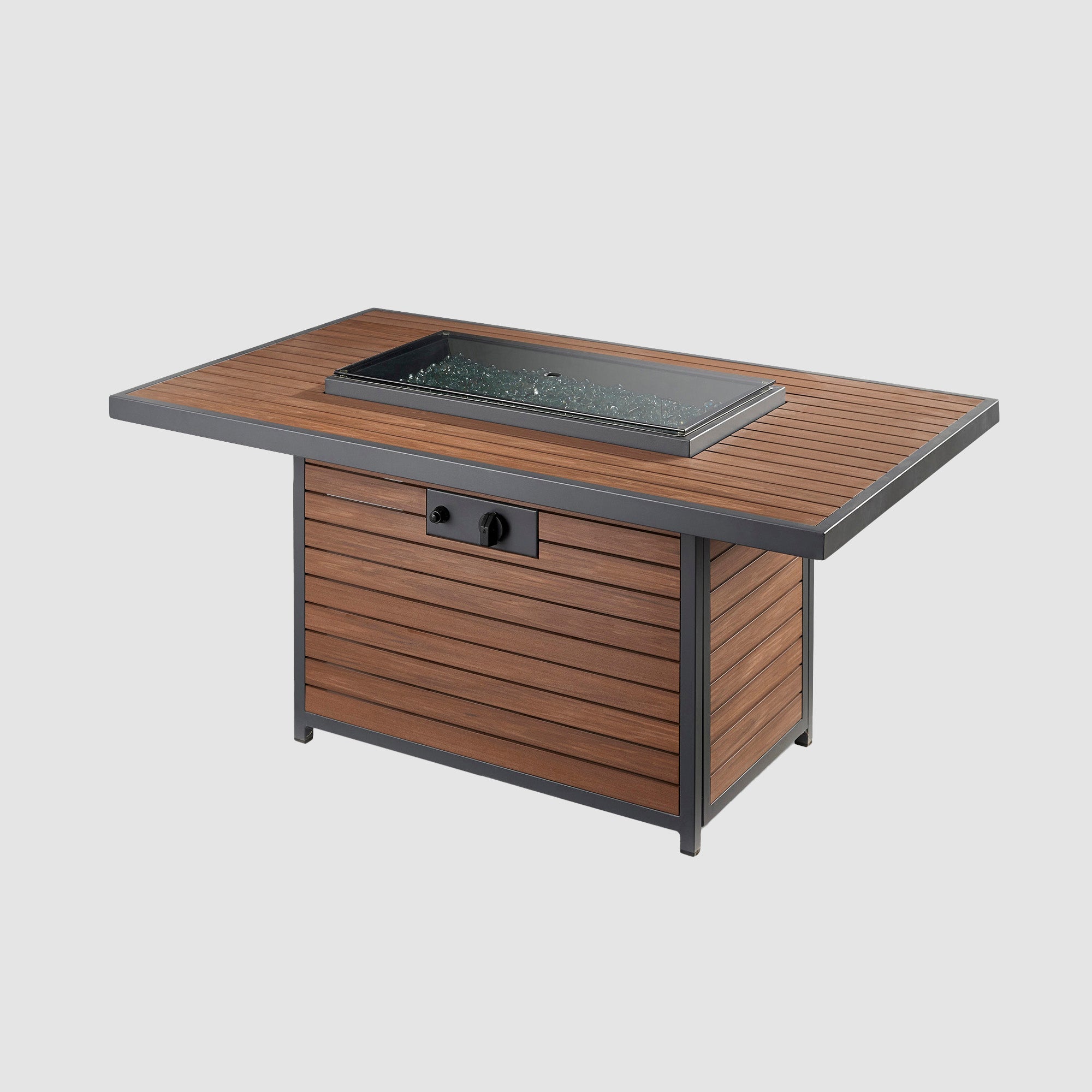 The Outdoor Greatroom Company Kenwood Rectangular Chat Height Gas Fire Pit Table - Image 4