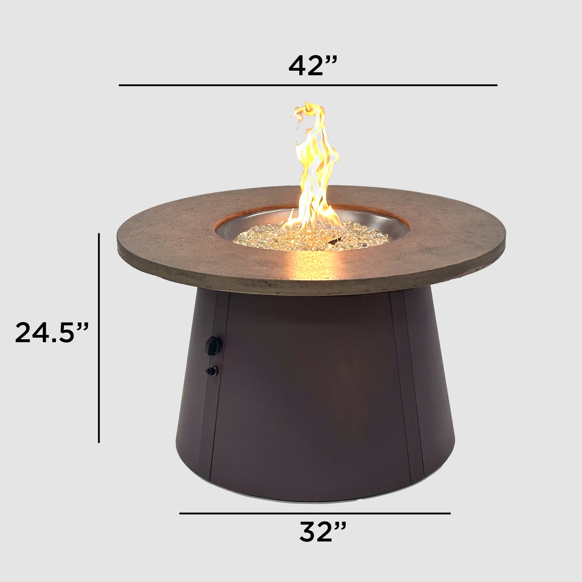 The Outdoor Greatroom Company Cirvalo Round Gas Fire Pit Table - Image 4