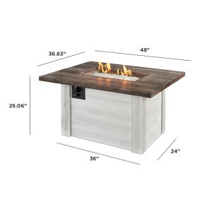 The Outdoor Greatroom Company Alcott Rectangular Gas Fire Pit Table