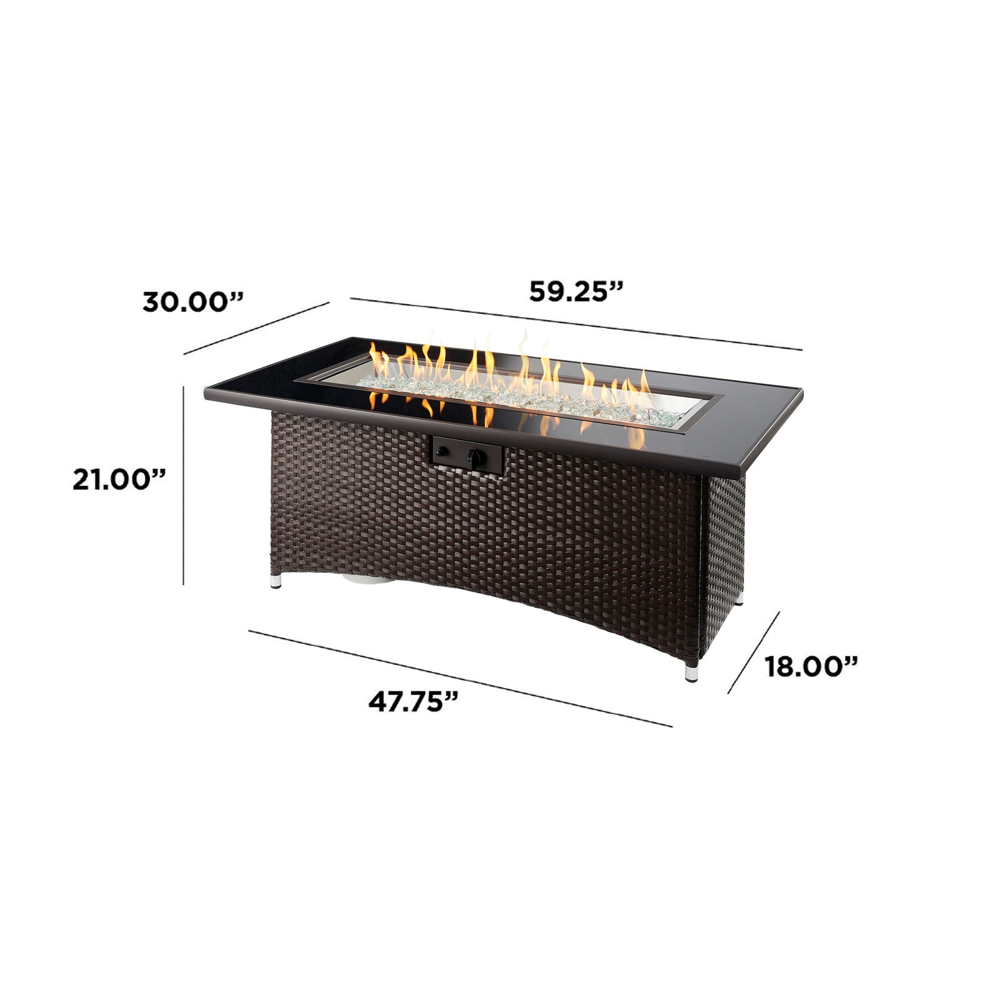 The Outdoor Greatroom Company Montego Linear Gas Fire Pit Table - Image 5