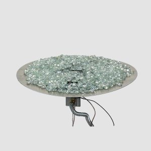 The Outdoor Greatroom Company Crystal Fire Plus Round Gas Burner Insert and Plate Kit