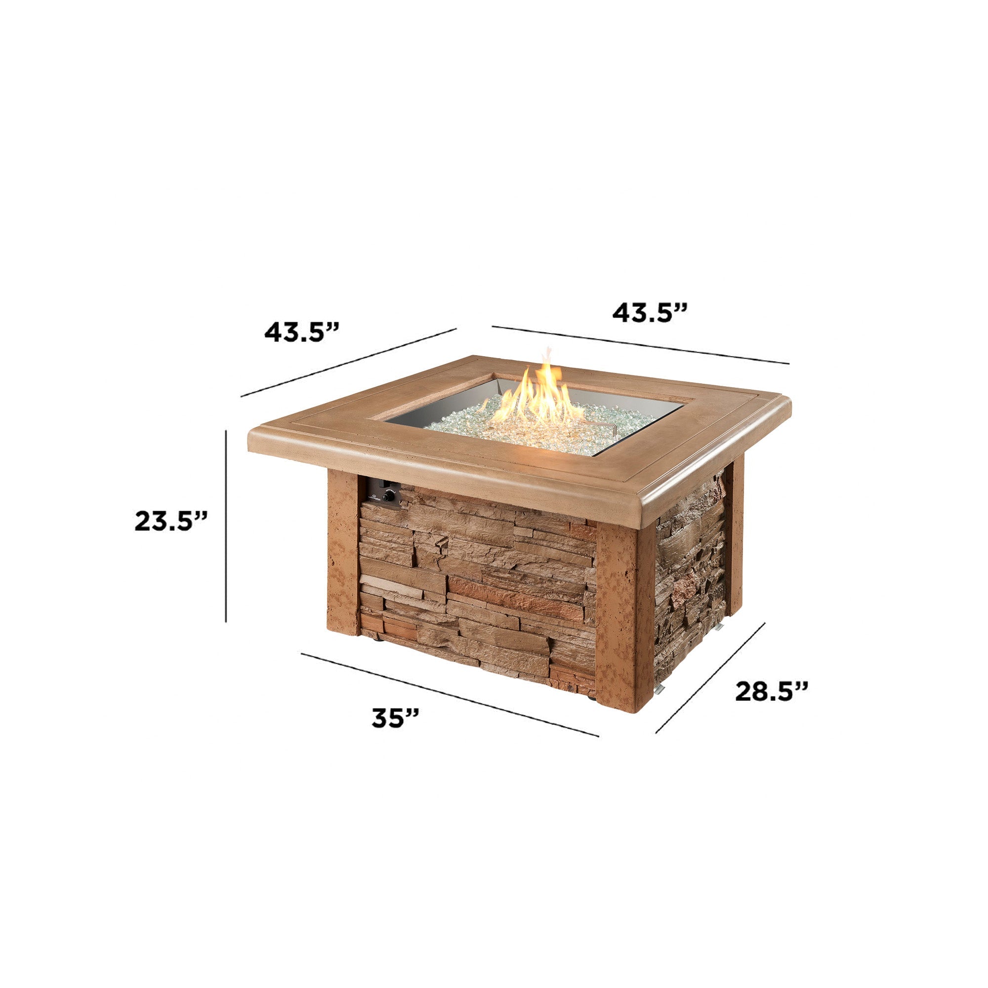 The Outdoor Greatroom Company Sierra Square Gas Fire Pit Table - Image 5