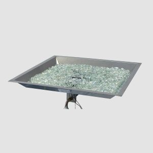 The Outdoor Greatroom Company Crystal Fire Plus Square Gas Burner