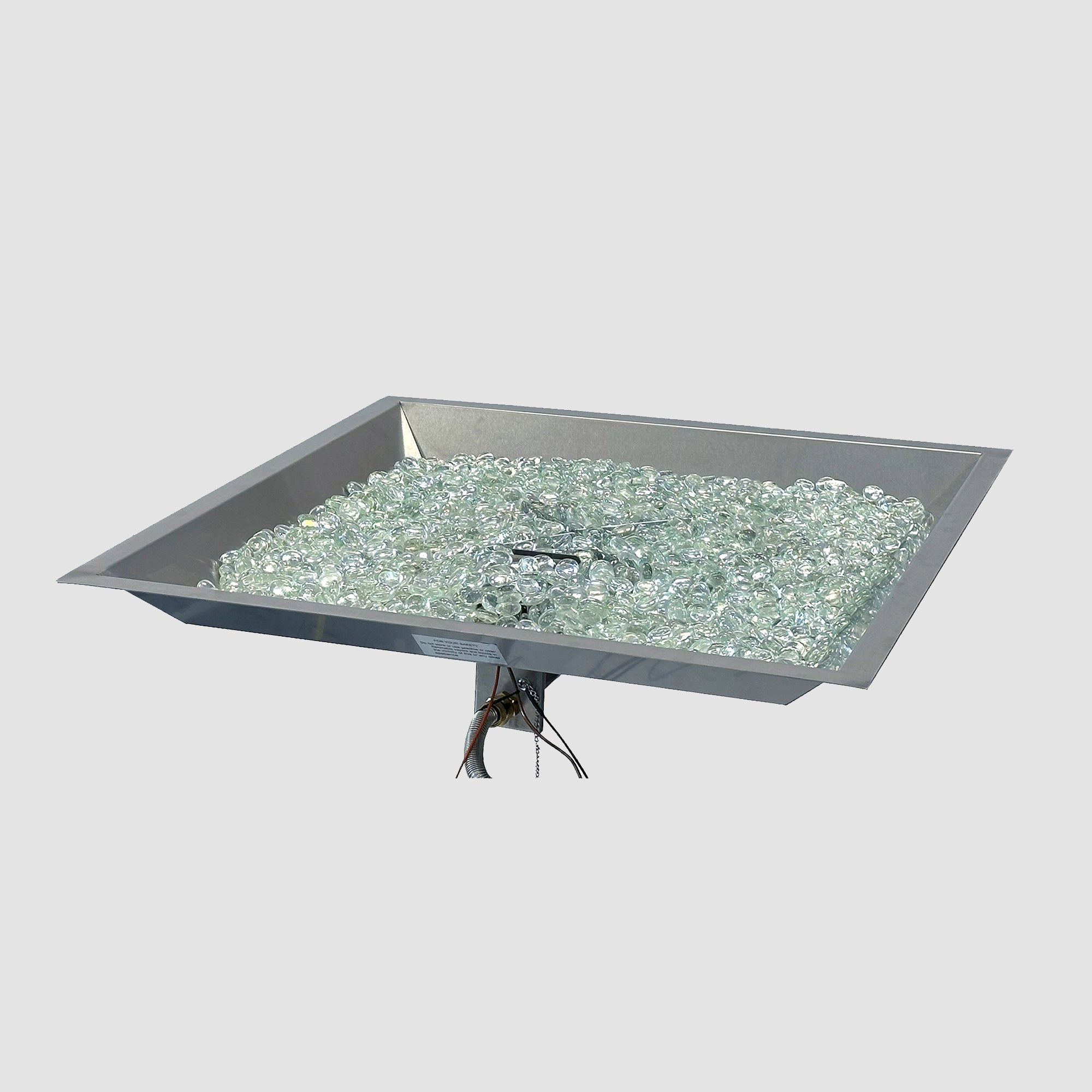 The Outdoor Greatroom Company Crystal Fire Plus Square Gas Burner