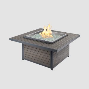 The Outdoor Greatroom Company Brooks Square Chat Height Gas Fire Pit Table