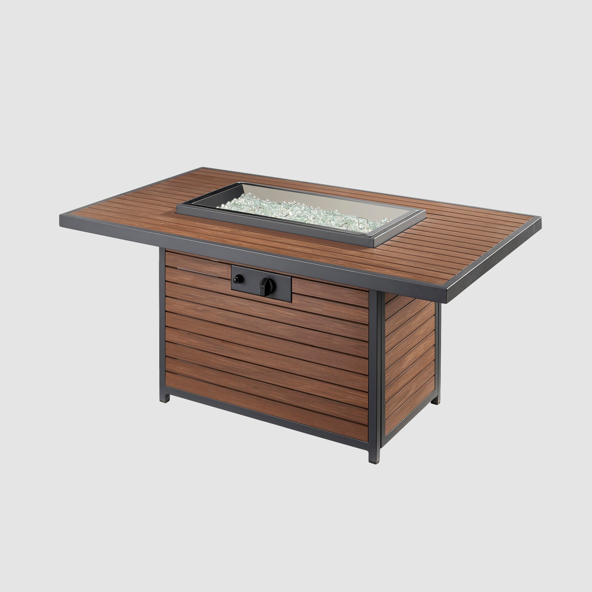 The Outdoor Greatroom Company Kenwood Rectangular Chat Height Gas Fire Pit Table - Image 3