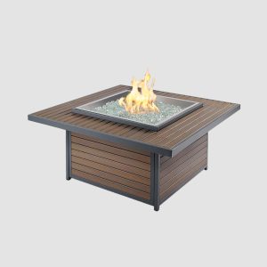 The Outdoor Greatroom Company Kenwood Square Chat Height Gas Fire Pit Table