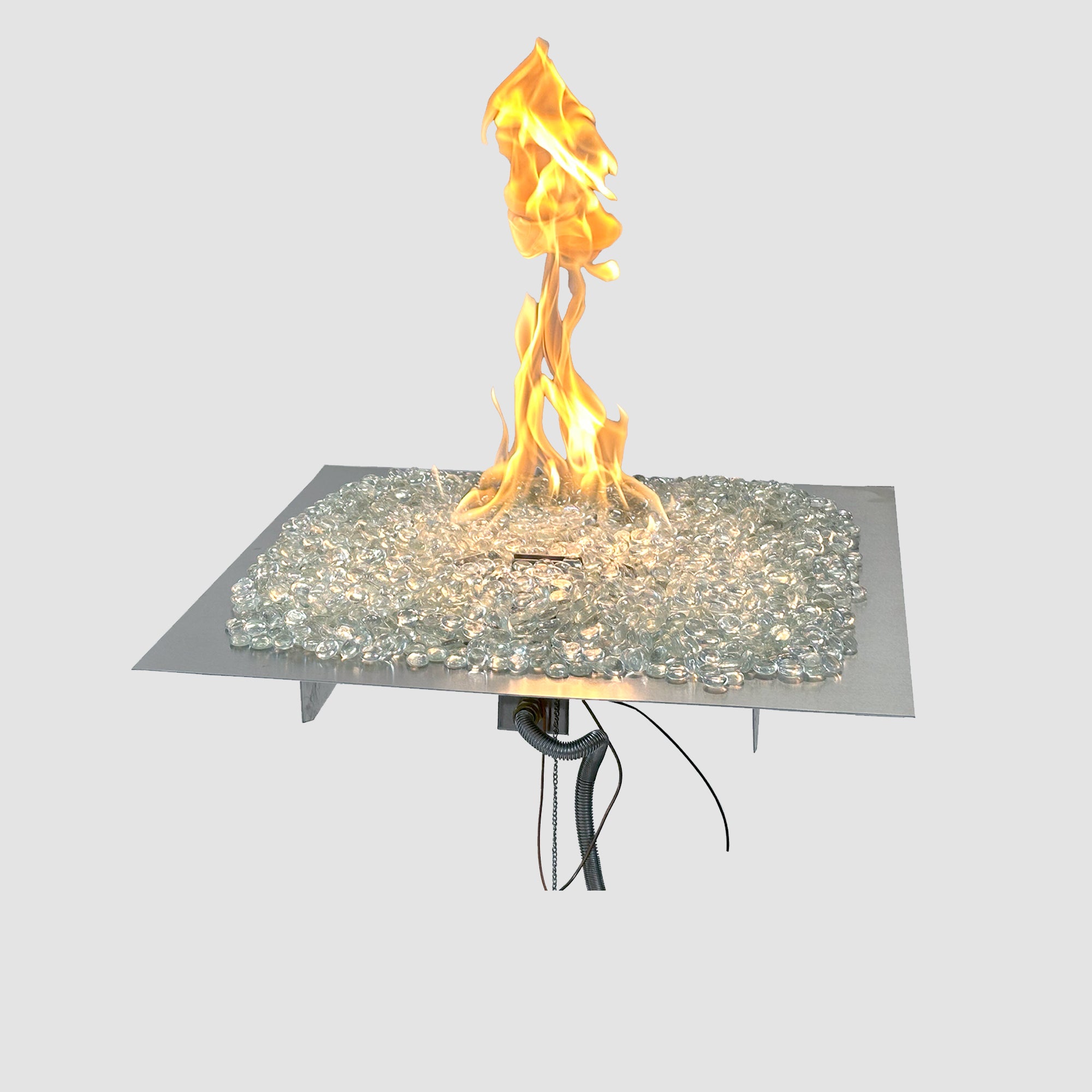 The Outdoor Greatroom Company Crystal Fire Plus Square Gas Burner Insert and Plate Kit - Image 3