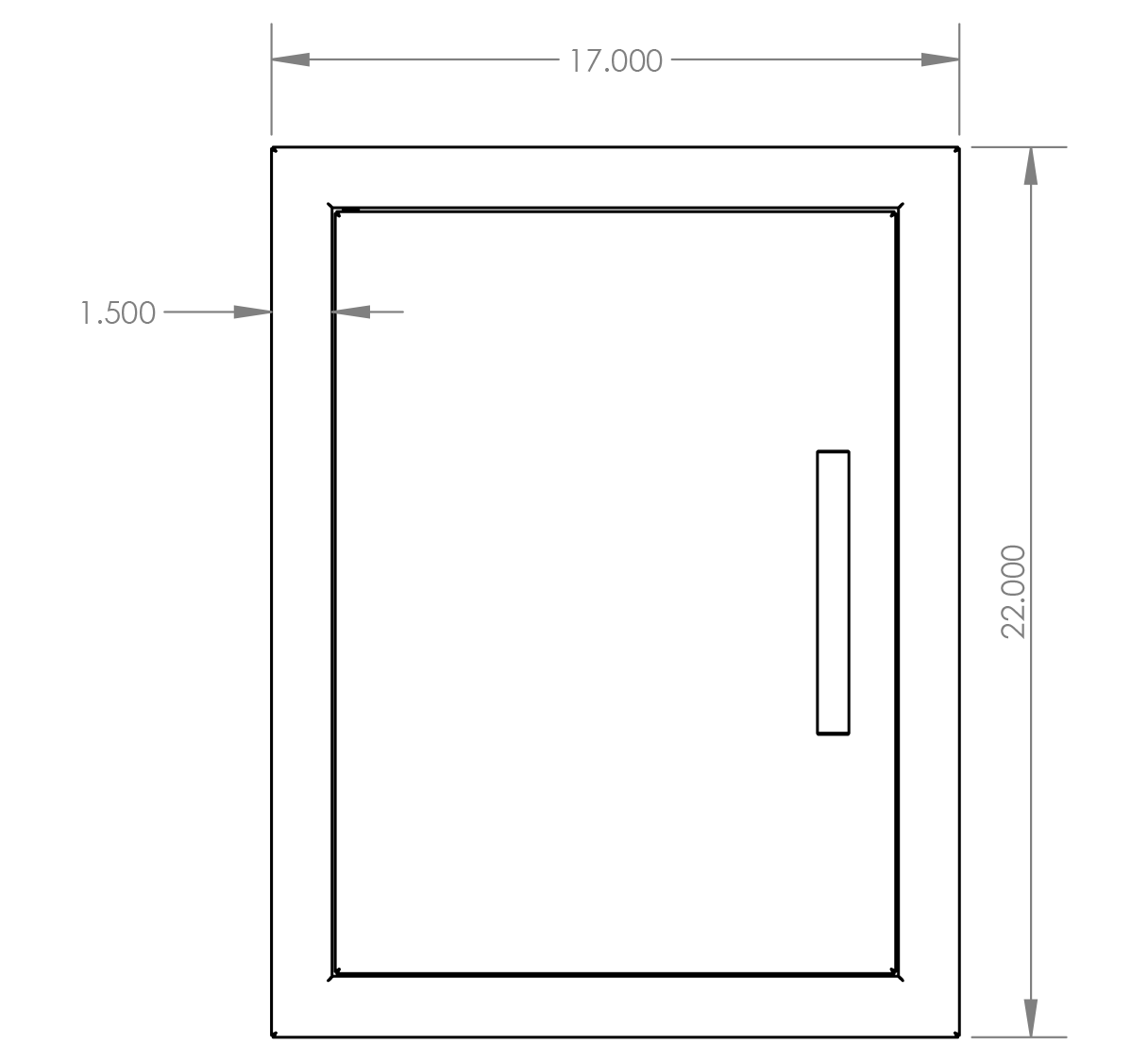 Summerset 18" x 22" Vertical Access Door - Image 3