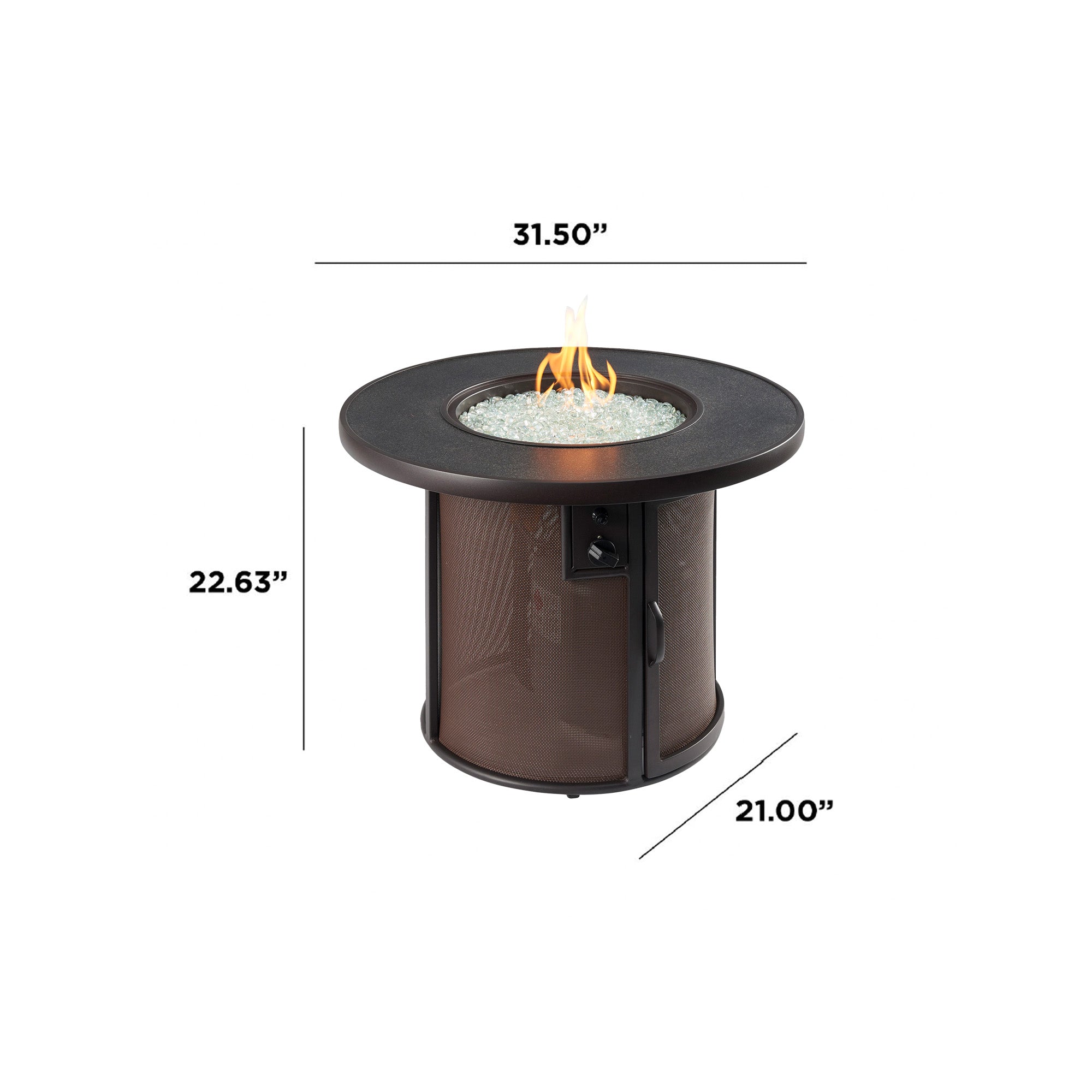 The Outdoor Greatroom Company Stonefire Round Gas Fire Pit Table - Image 5