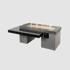 The Outdoor Greatroom Company Uptown Black Linear Fire Pit Table