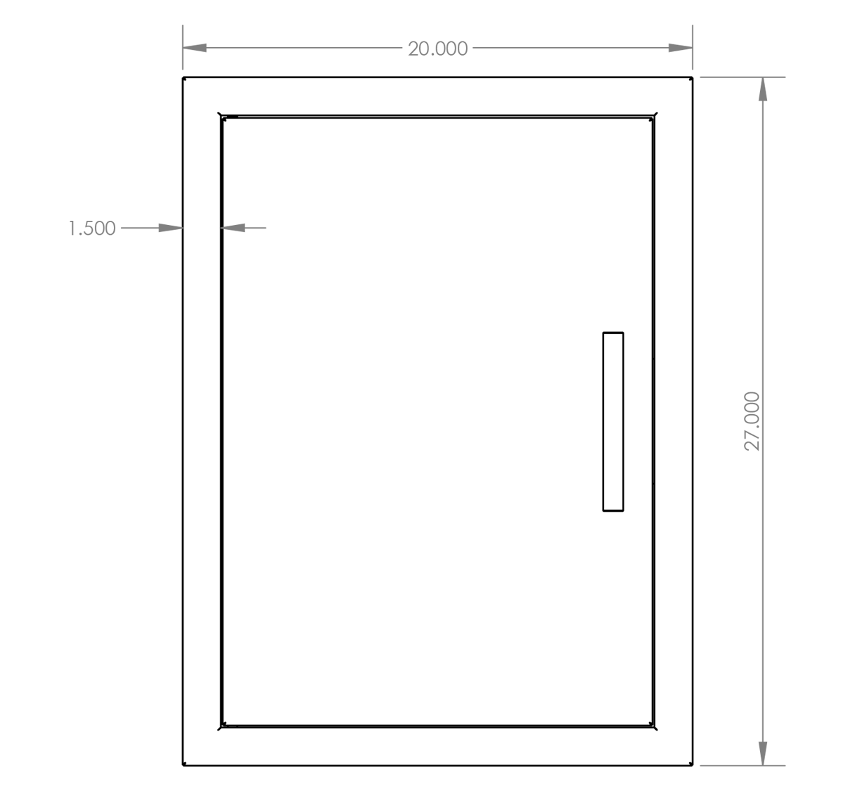 Summerset 20" x 27" Vertical Access Door - Image 3