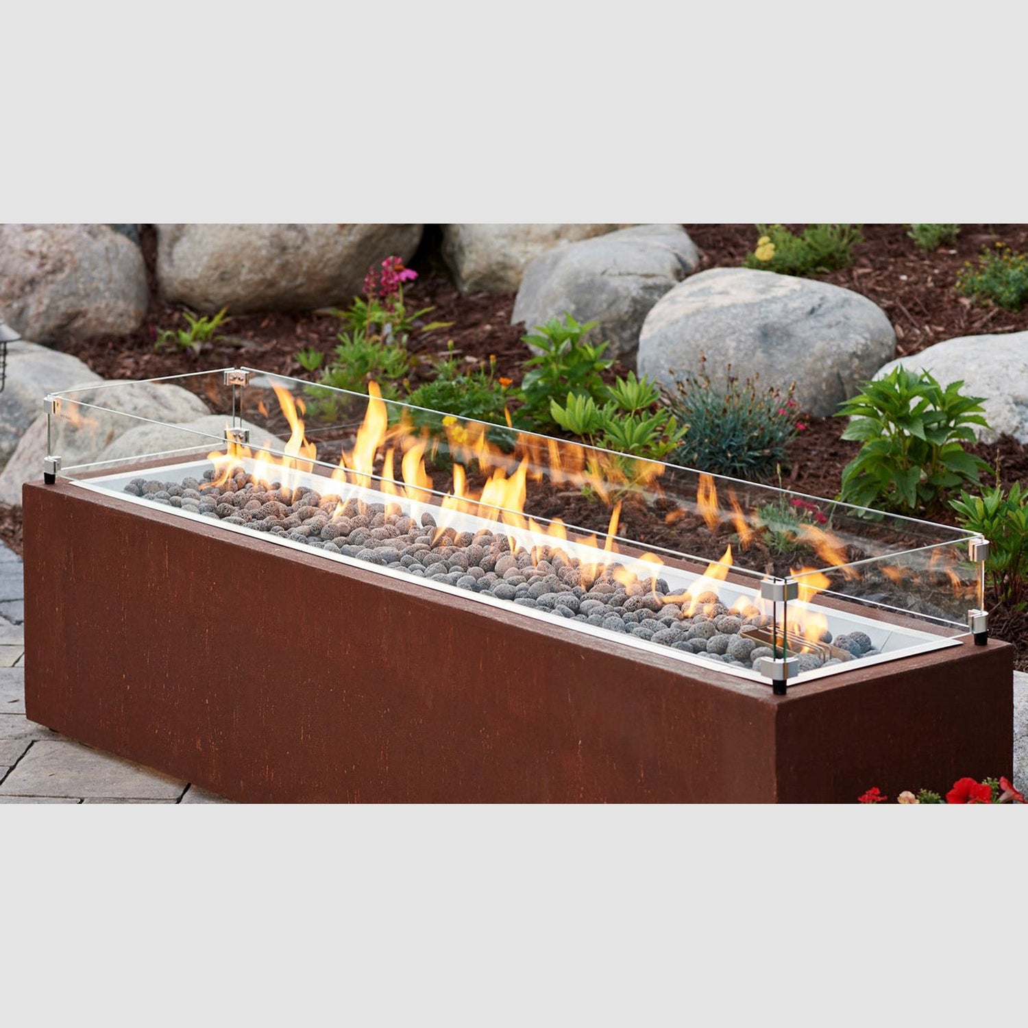 The Outdoor Greatroom Company Linear Glass Wind Guard - Image 3