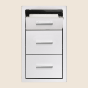 Summerset 17" Vertical 2-Drawer & Paper Towel Holder Combo w/ Masonry Frame