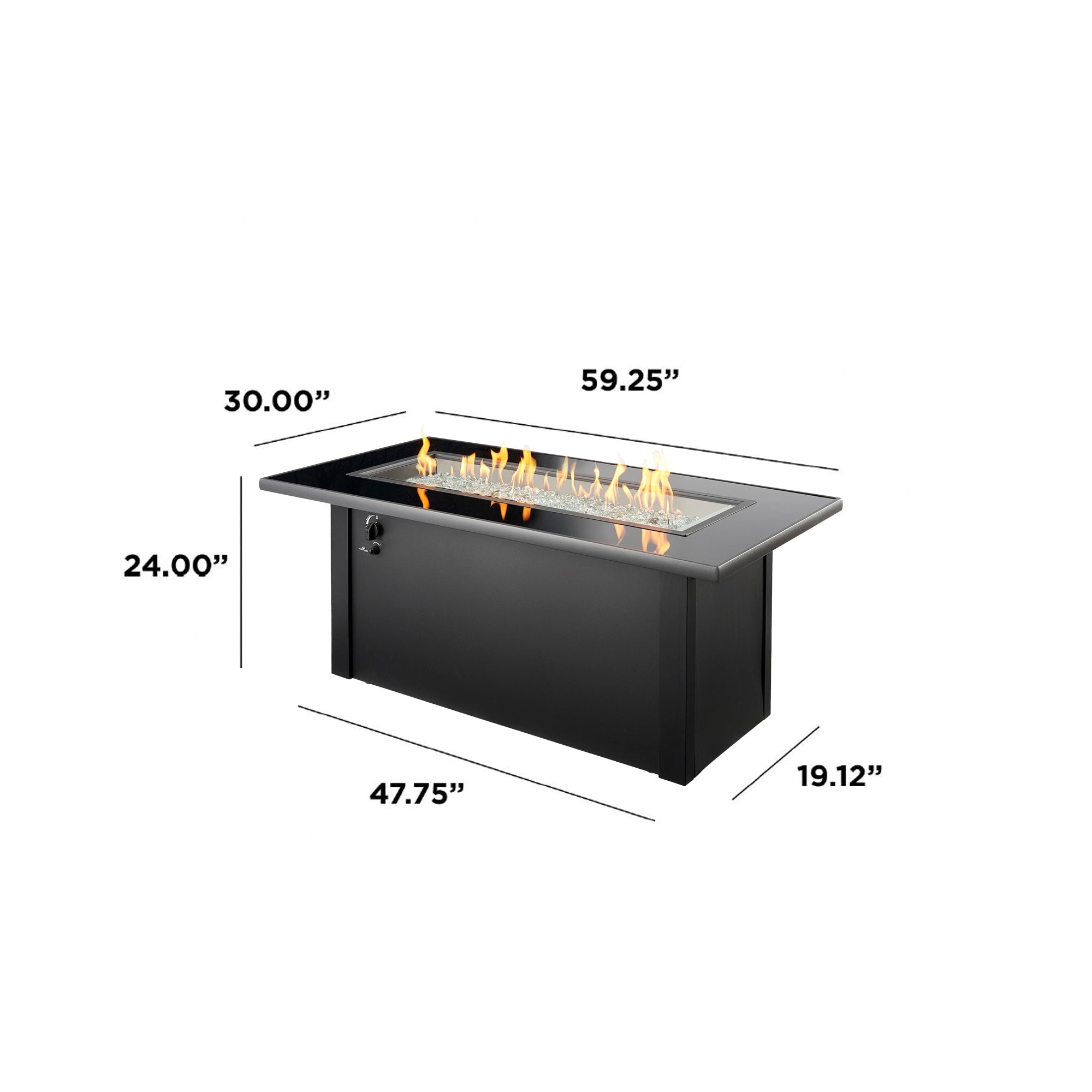 The Outdoor Greatroom Company Monte Carlo Linear Gas Fire Pit Table - Image 5