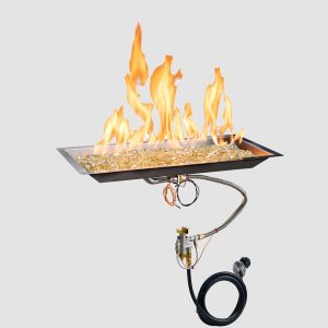 The Outdoor Greatroom Company Crystal Fire Plus Linear Gas Burner